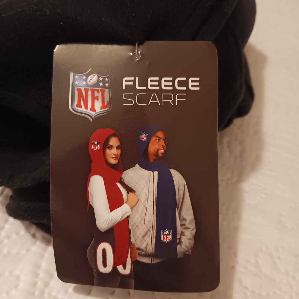 NFL Fleece Scarf in Black and Blue
